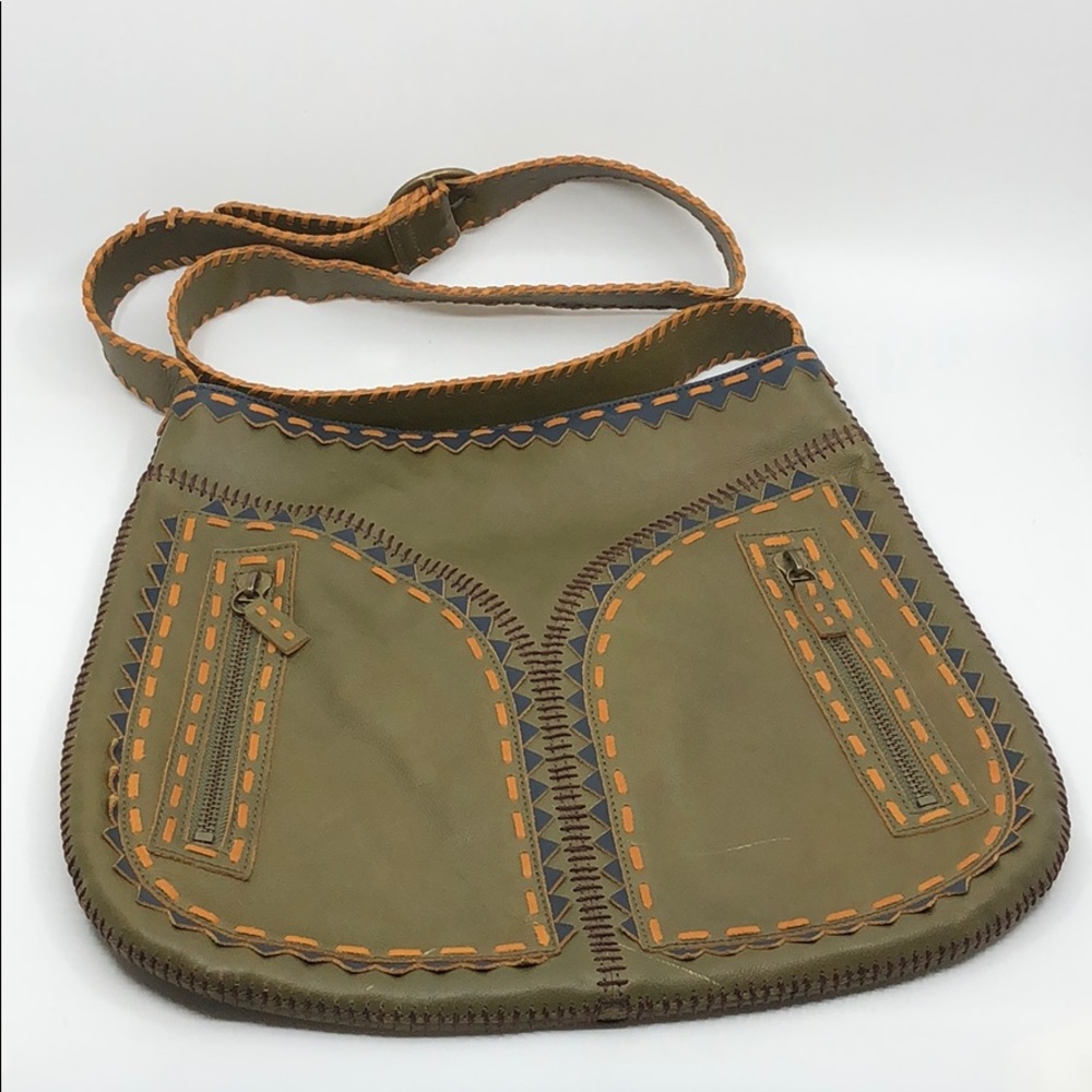 Linea Pelle Olive Leather Purse New